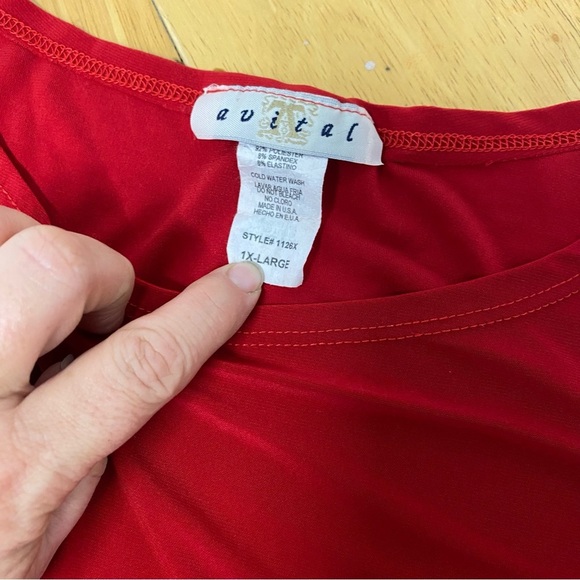 Women’s Avital  Blouse  Size  X- Large Red - Picture 5 of 8